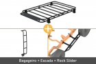 Combo Completo Jimny INOX (Bagageiro + Escada + Rock Slider)